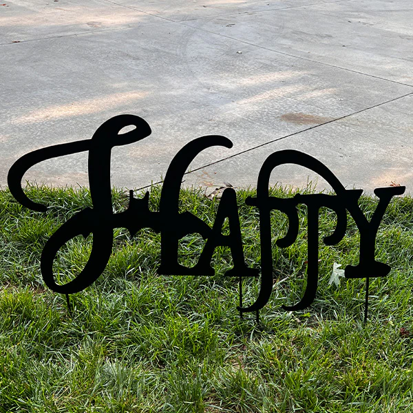 12 Feet Wide Happy Halloween Yard Stakes