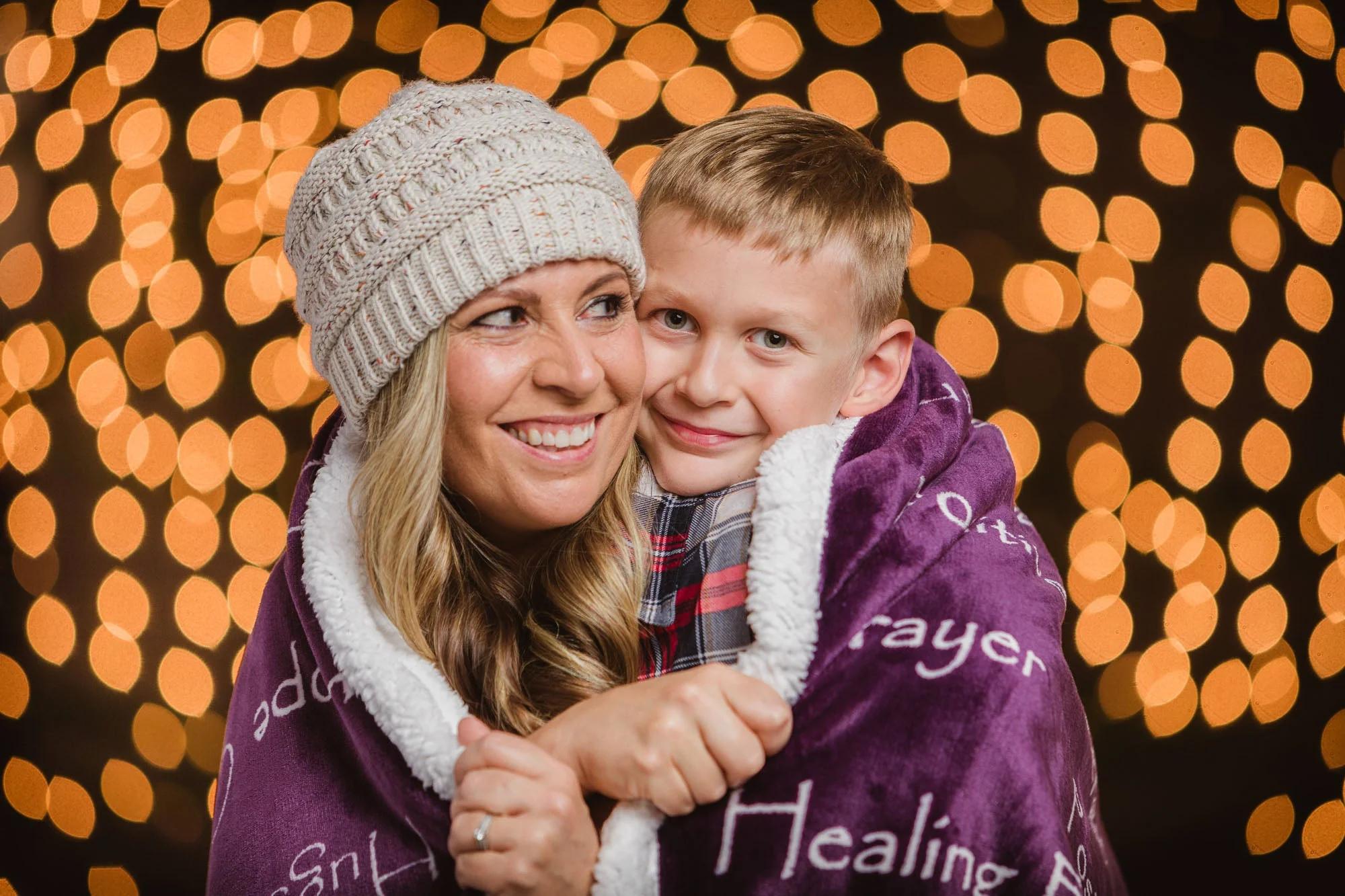 Gift Faux Fur Comfort Words Throw Blanket