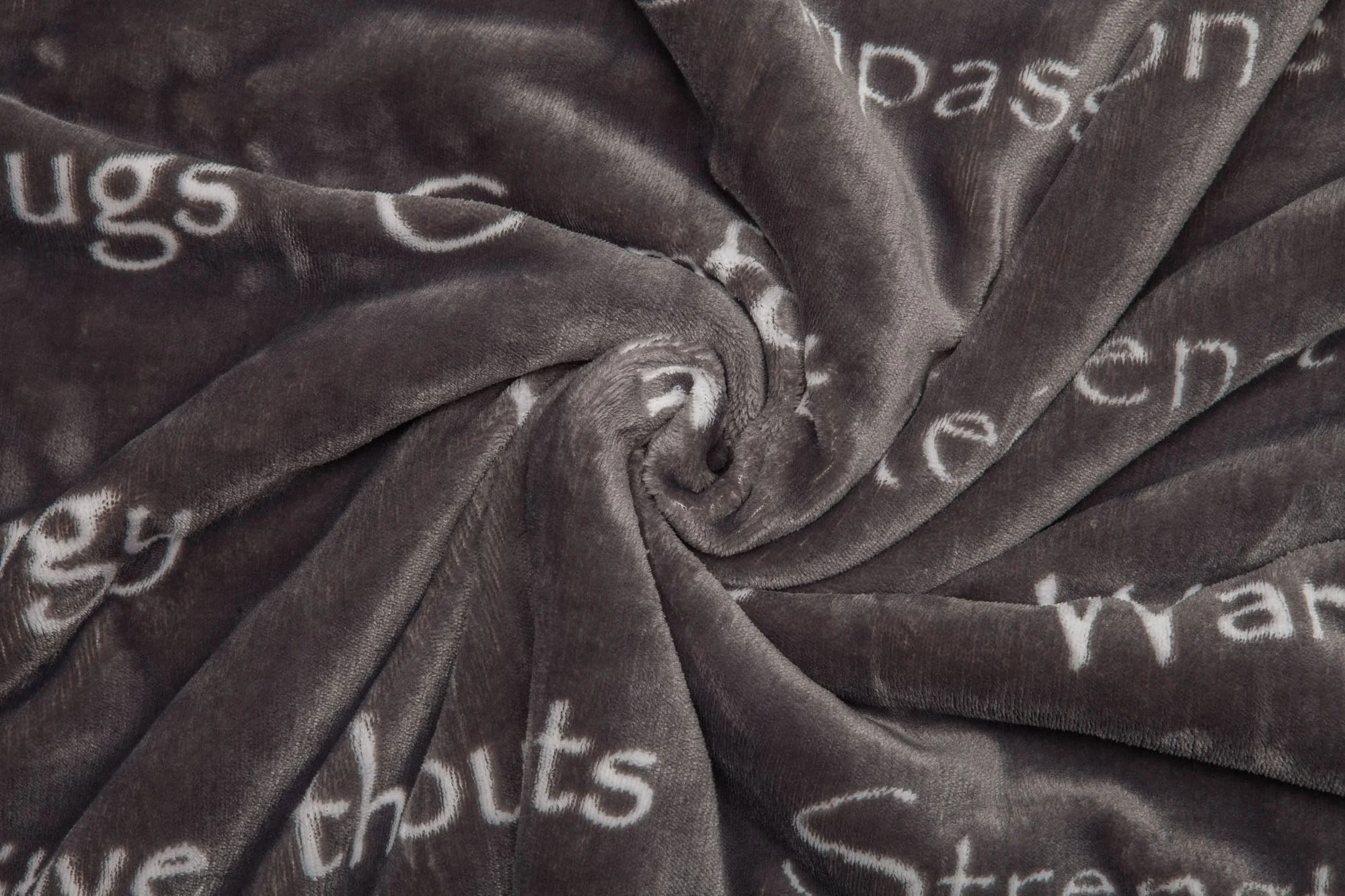 Gift Faux Fur Comfort Words Throw Blanket