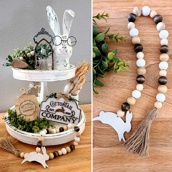 Peter Cottontail Beaded Garland with Tassels, Pick Your Style