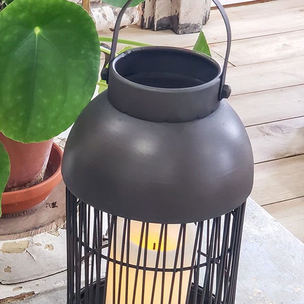 Rustic Round Iron Wire Lantern
