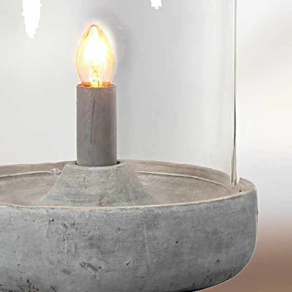 Concrete Base Dome Lamp