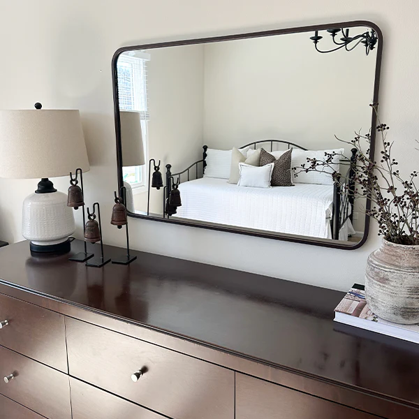 Timeless Rounded Rectangular Bronze Mirror