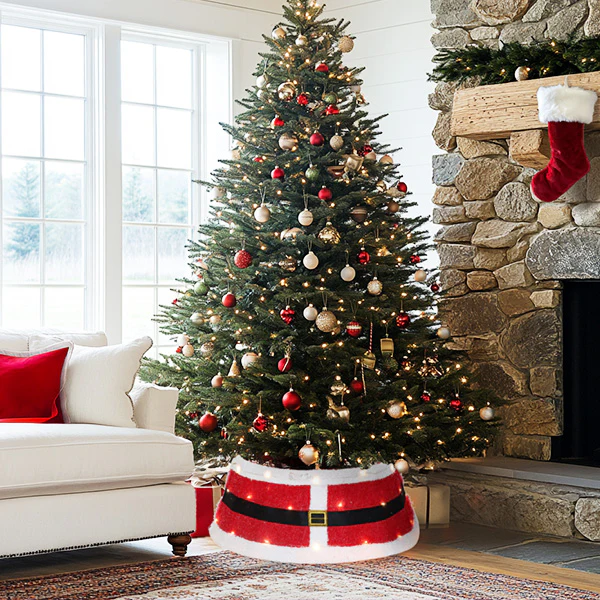 Light Up Santa Belt Tree Collar