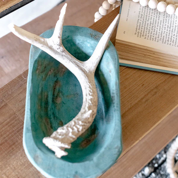 Handcrafted Turquoise European Doughbowl