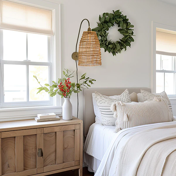 Wicker Lamp Wall Sconce