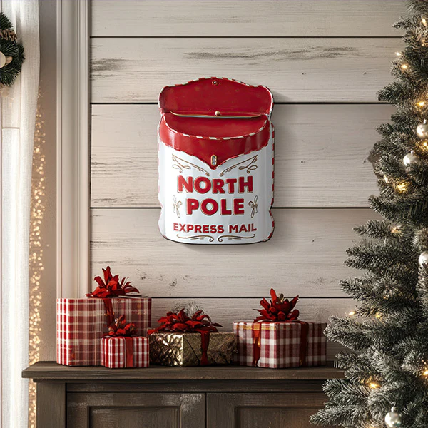 North Pole Express Mail Hanging Mailbox