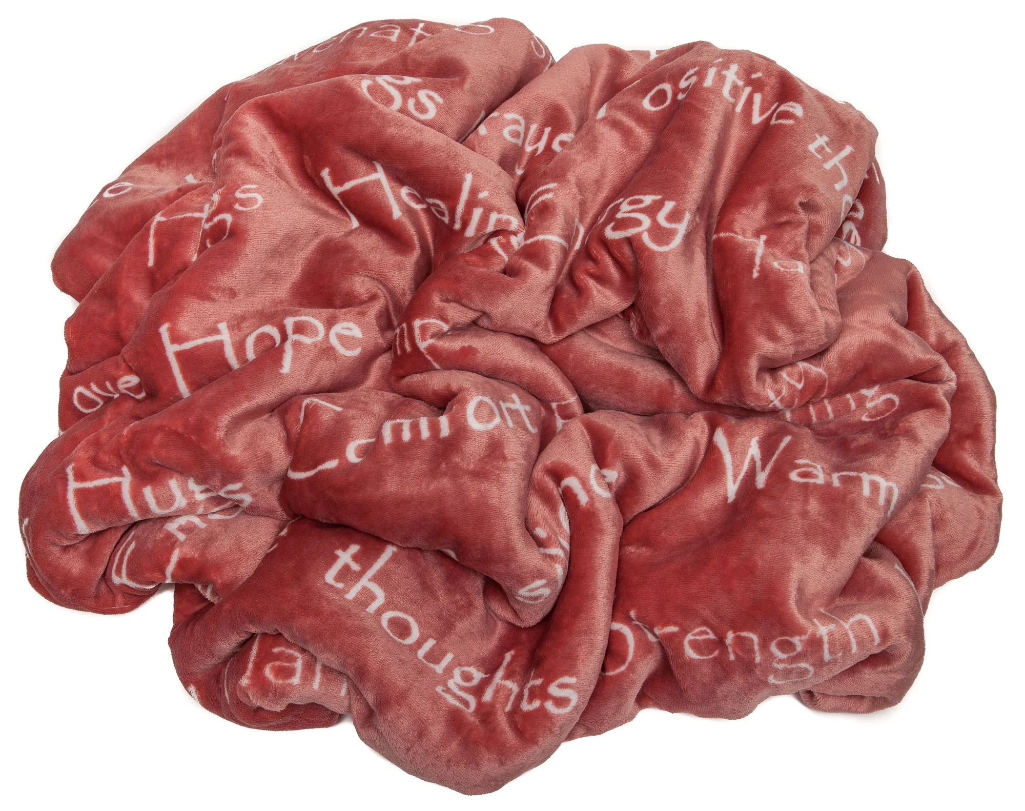 Gift Faux Fur Comfort Words Throw Blanket