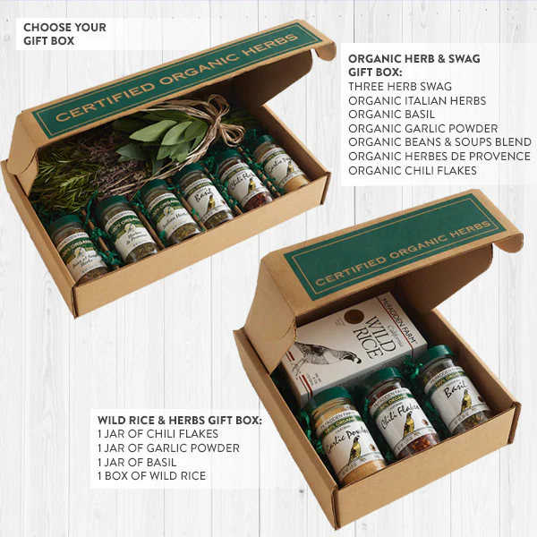 US Grown Organic Herb Gift Box, Choose Your Style