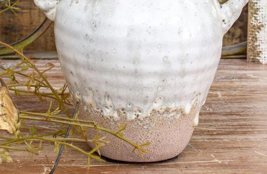 Glazed Earthen Pitcher and Double Handled Vase, Pick Your Style