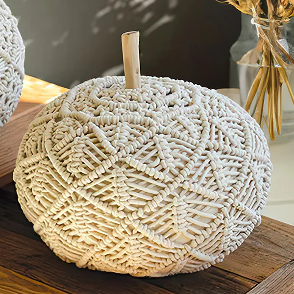 Macrame Pumpkins, Set of 2
