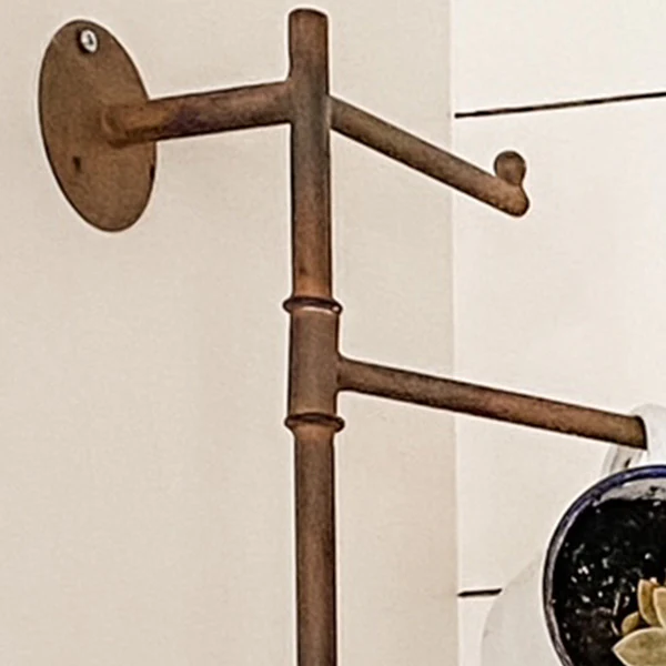 Rustic Wall Mounted Swivel Coat Rack