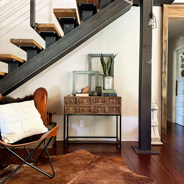 Rustic Reclaimed Wood Storage Console Table