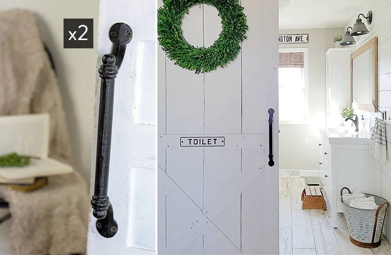 HUGE Metal Door Pull Set of 2