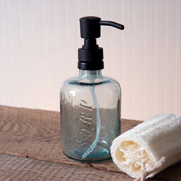 Recycled Green Glass Lotion and Soap Dispenser Set