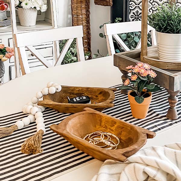 Handmade European Dough Bowls, Set of 2