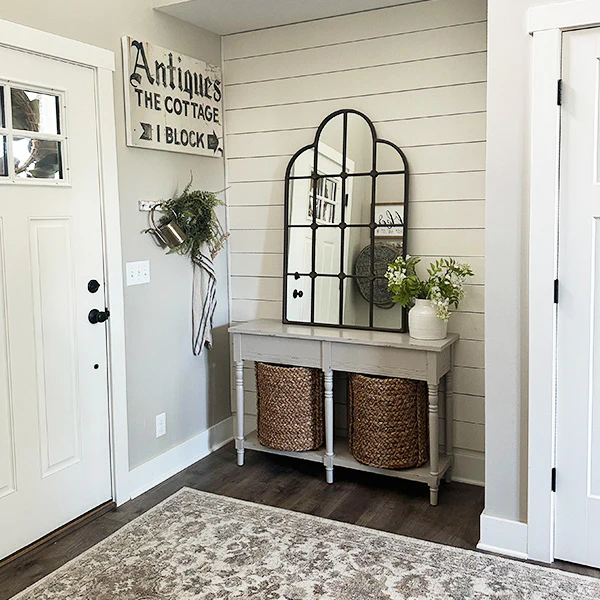 Windowpane Arched Modern Mirror