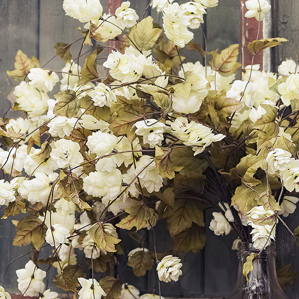 Faux Cream Hops Stem, Set of 3