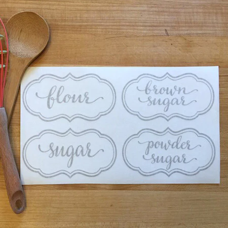 Kitchen Canister Vinyl Decals, Set of 4 | Handmade in the USA