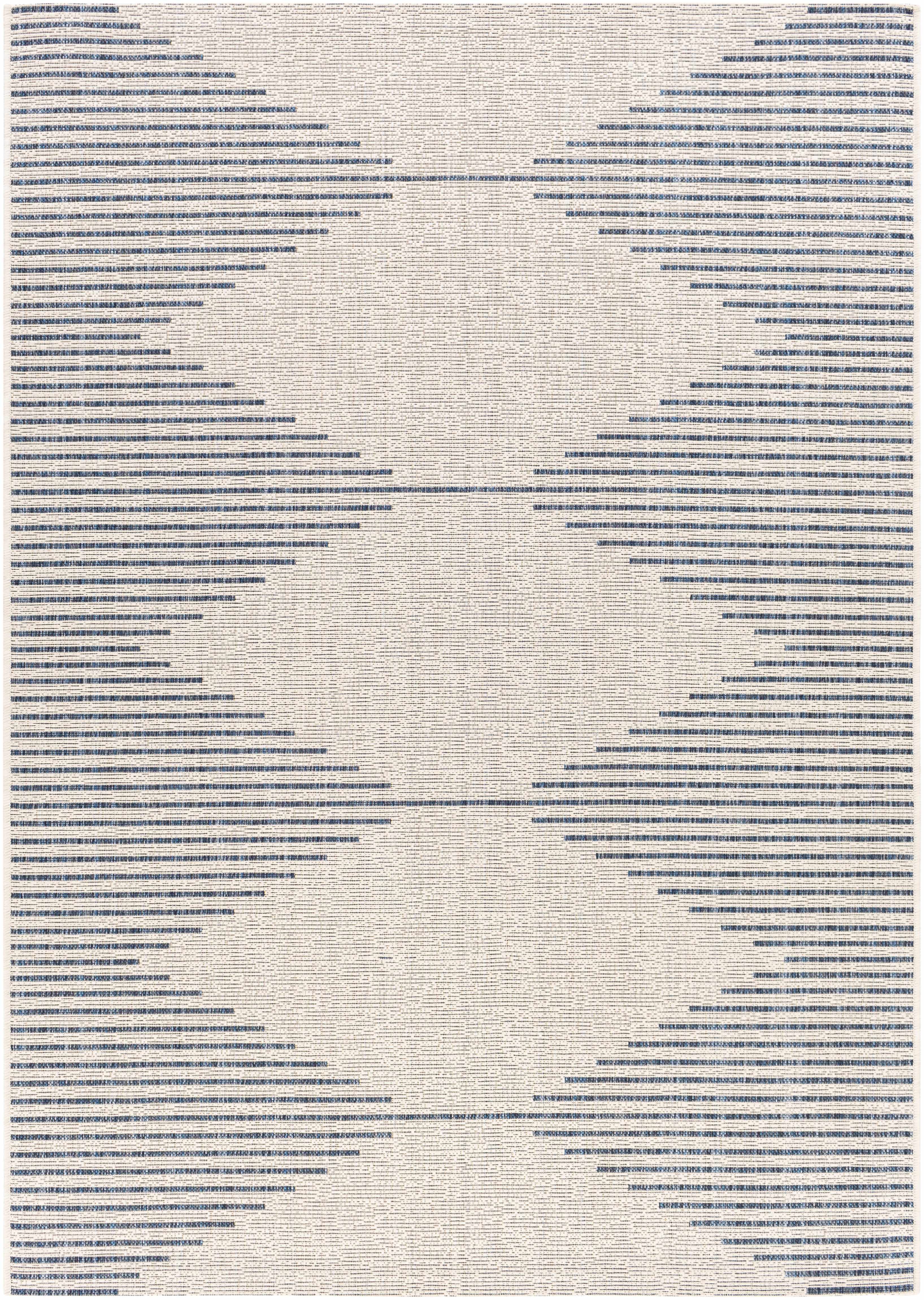 Blue and Cream Outdoor Rug