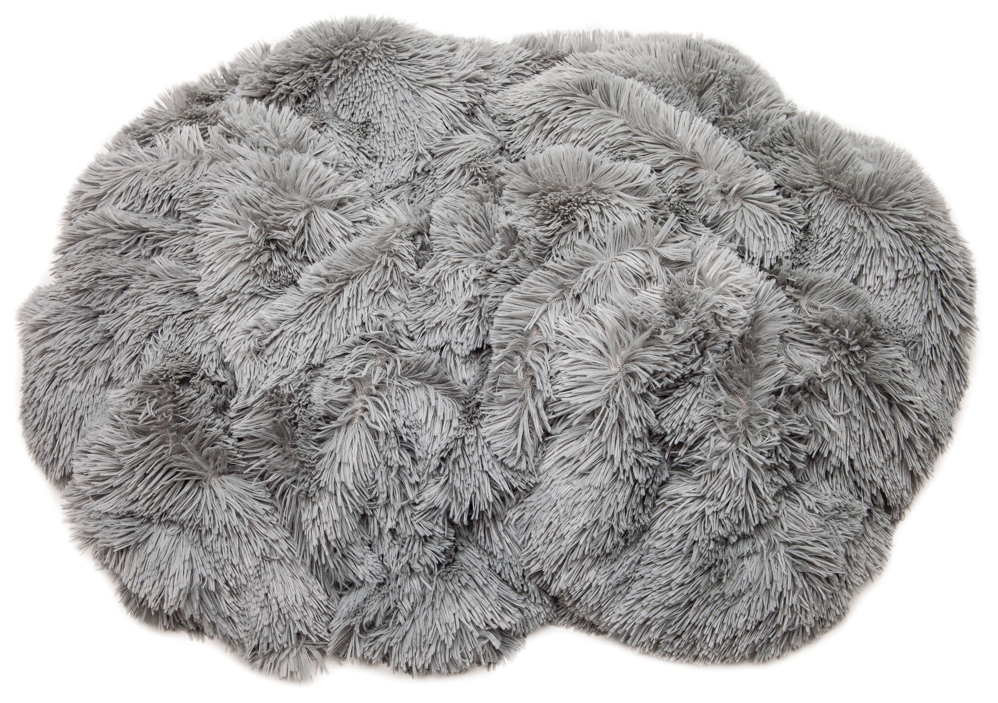 Solid Faux Long Fur Throw Blanket