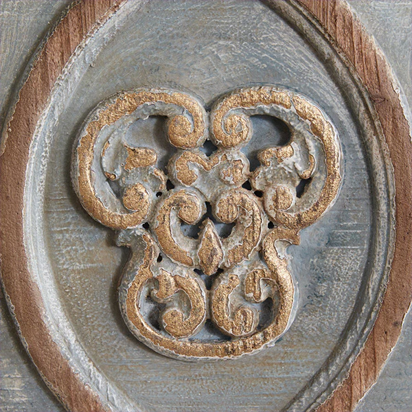 French Provincial Wooden Shelf with Hooks