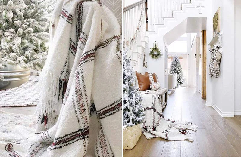 Lush Plaid Woven Throw