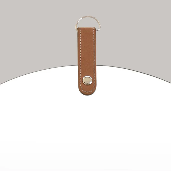 Round Wall Mirror with Leather Like Hanger, Pick Your Size