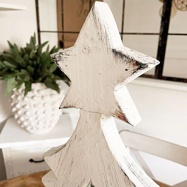 Wood Carved Tree Candle Holders, Set of 3