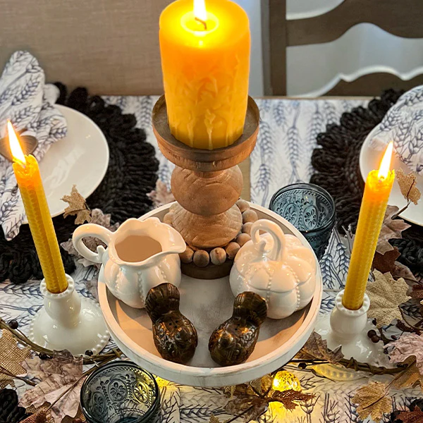 Ceramic Candle Holders, Set of 2