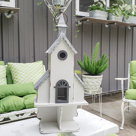 Wooden Church Birdhouse