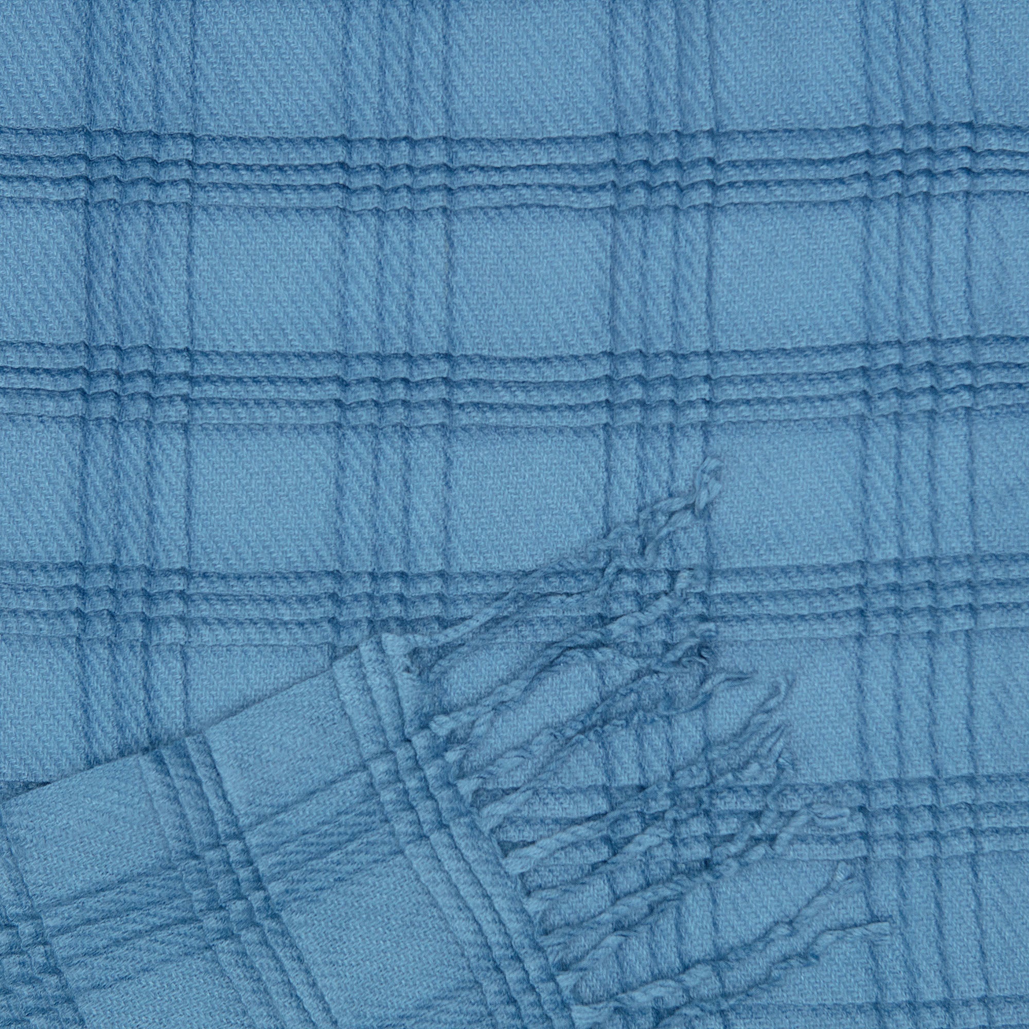 Pleated Plaid Throw Blanket