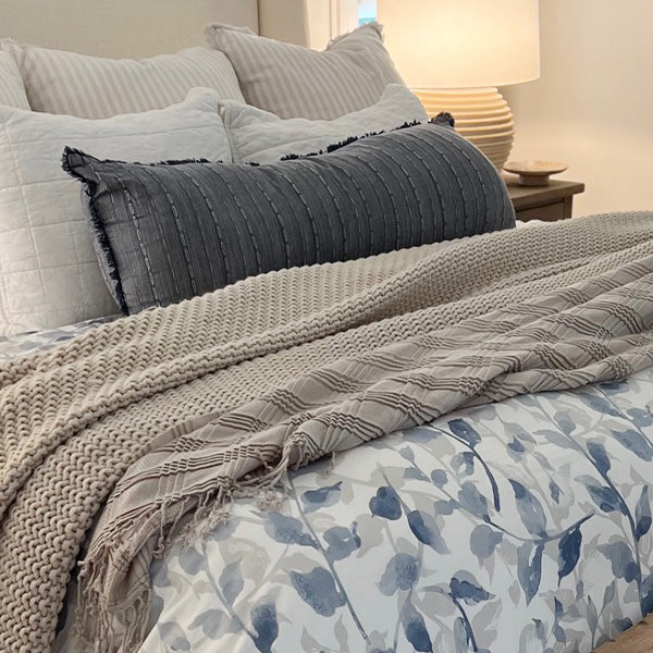 Pleated Plaid Throw Blanket