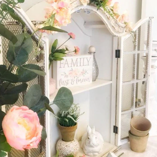 Victorian Wood Wall Cabinet