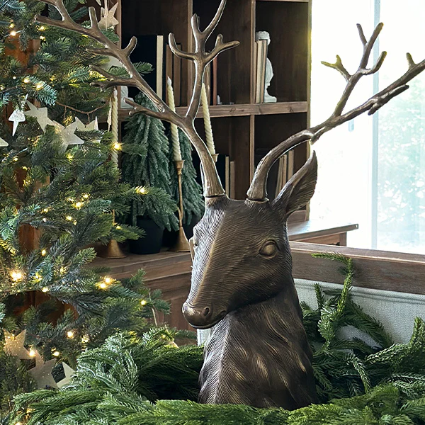 Majestic Deer Head Sculpture