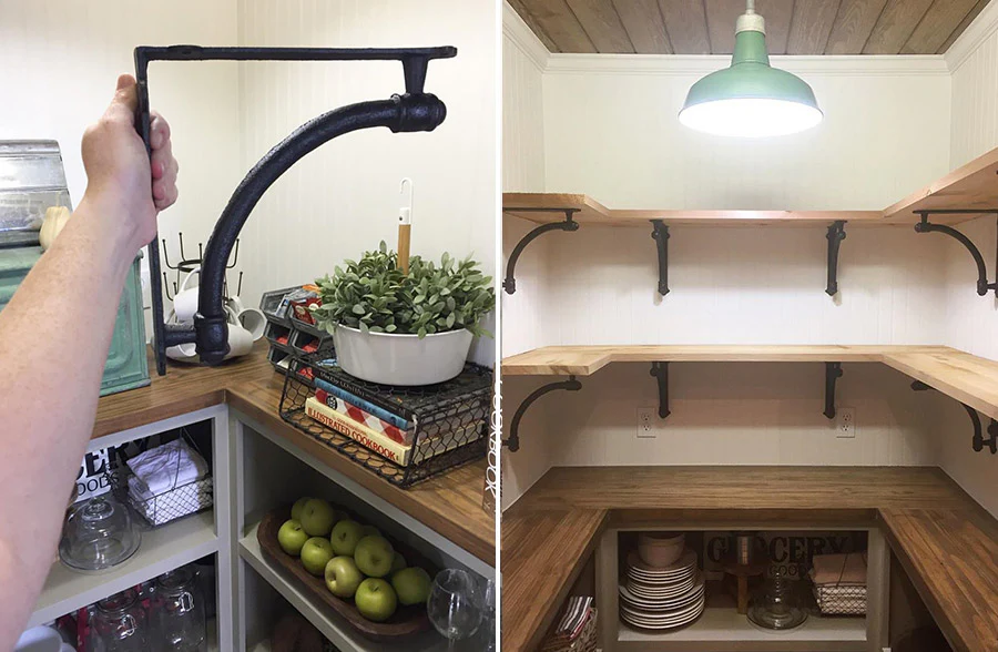 Cast Iron Shelf Brackets, Set of 2