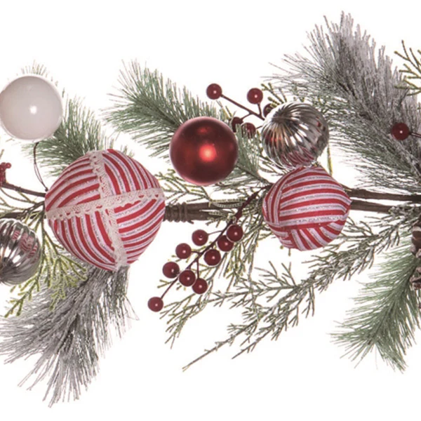 Peppermint Striped Artificial Christmas Arrangements, Choose Your Style