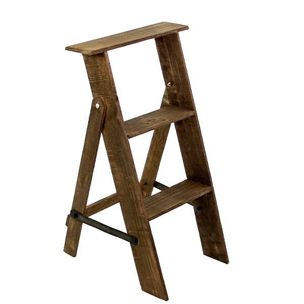 Folding Wood Ladder Display