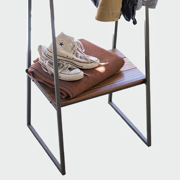 72 Inch Industrial Farmhouse Coat Rack with Shelf