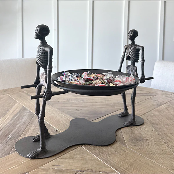 Cast Iron Skeleton Serving Bowl