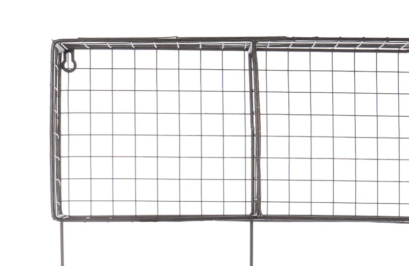 Metal Wire Wall Shelf with Hooks