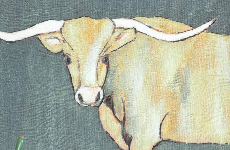 Artistic Cow Framed Canvas