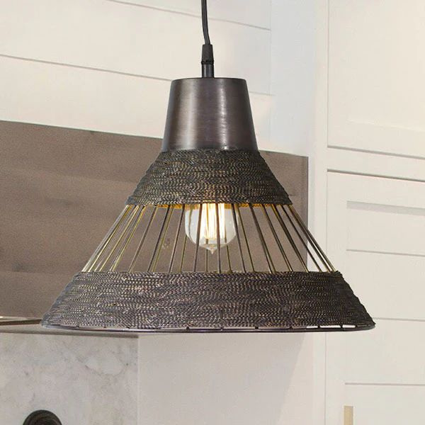 Textured Iron Pendant Light