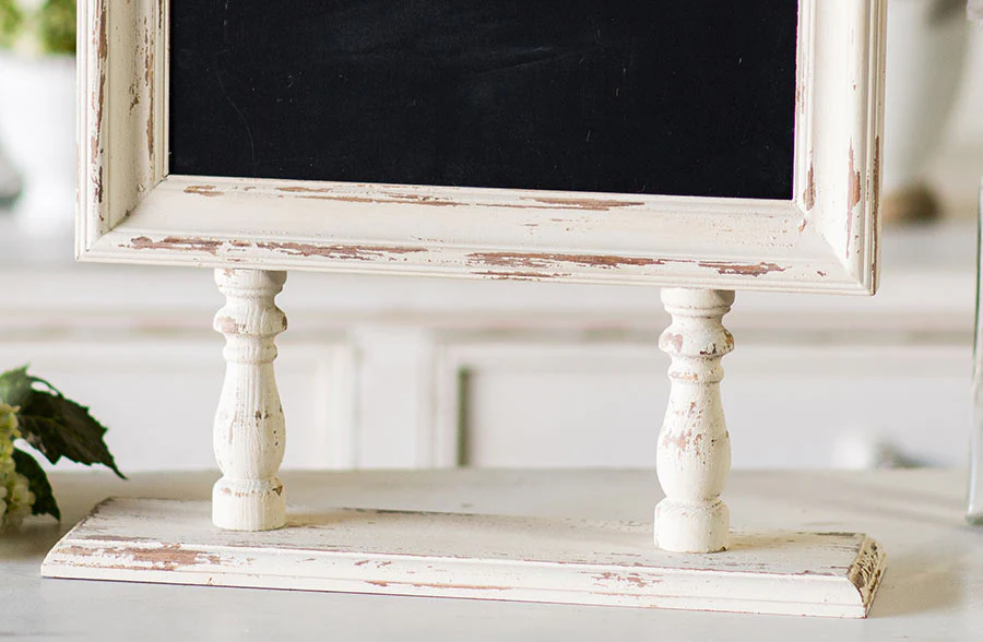 Chippy White Framed Standing Chalkboard