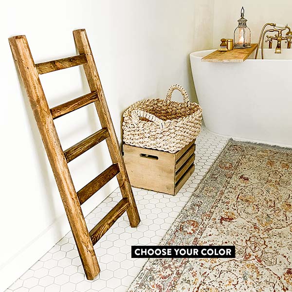 Wooden Farmhouse Ladder, Pick Your Color