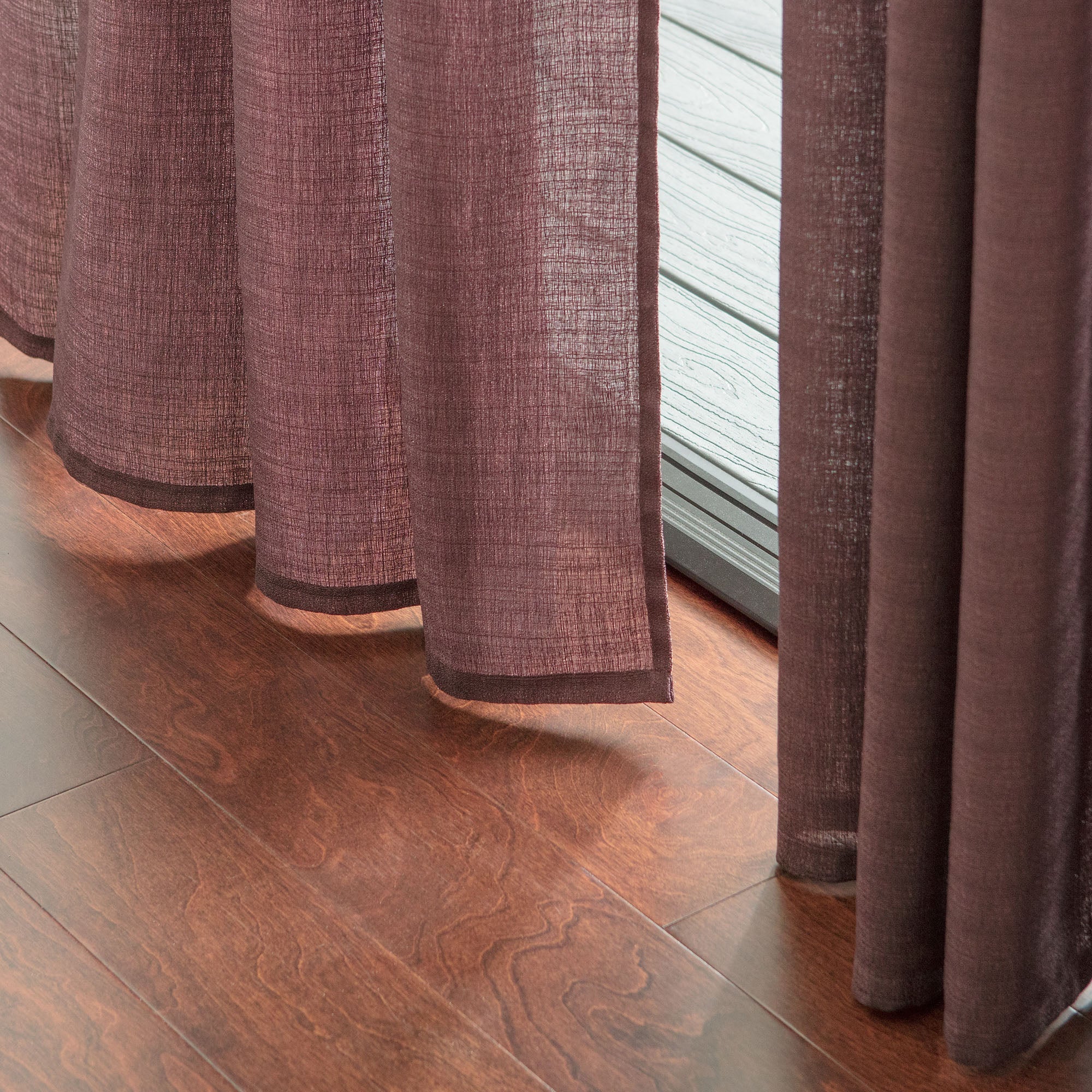 Faux Belgian Flax Solid Curtains