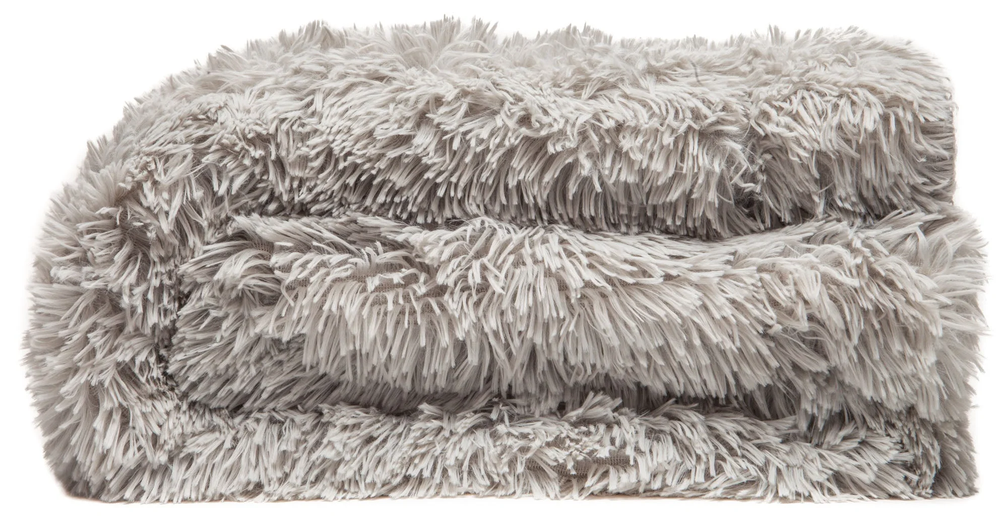 Solid Faux Long Fur Throw Blanket