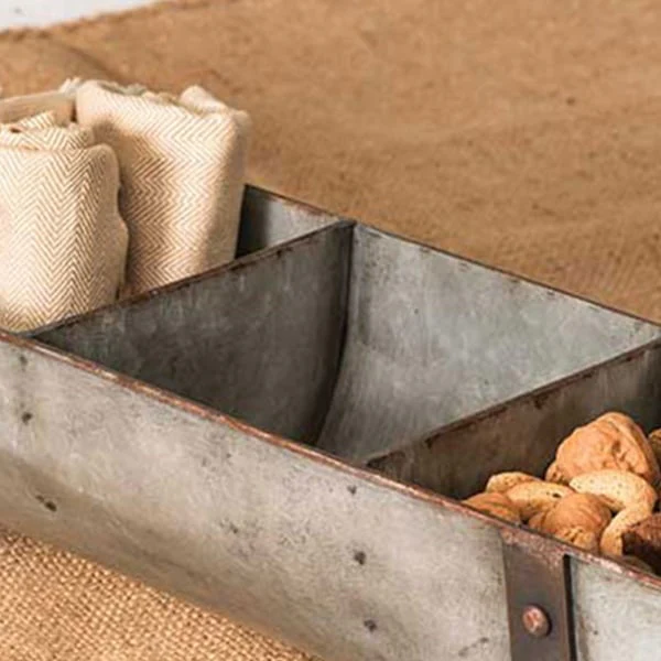 Galvanized Metal Trough Caddy