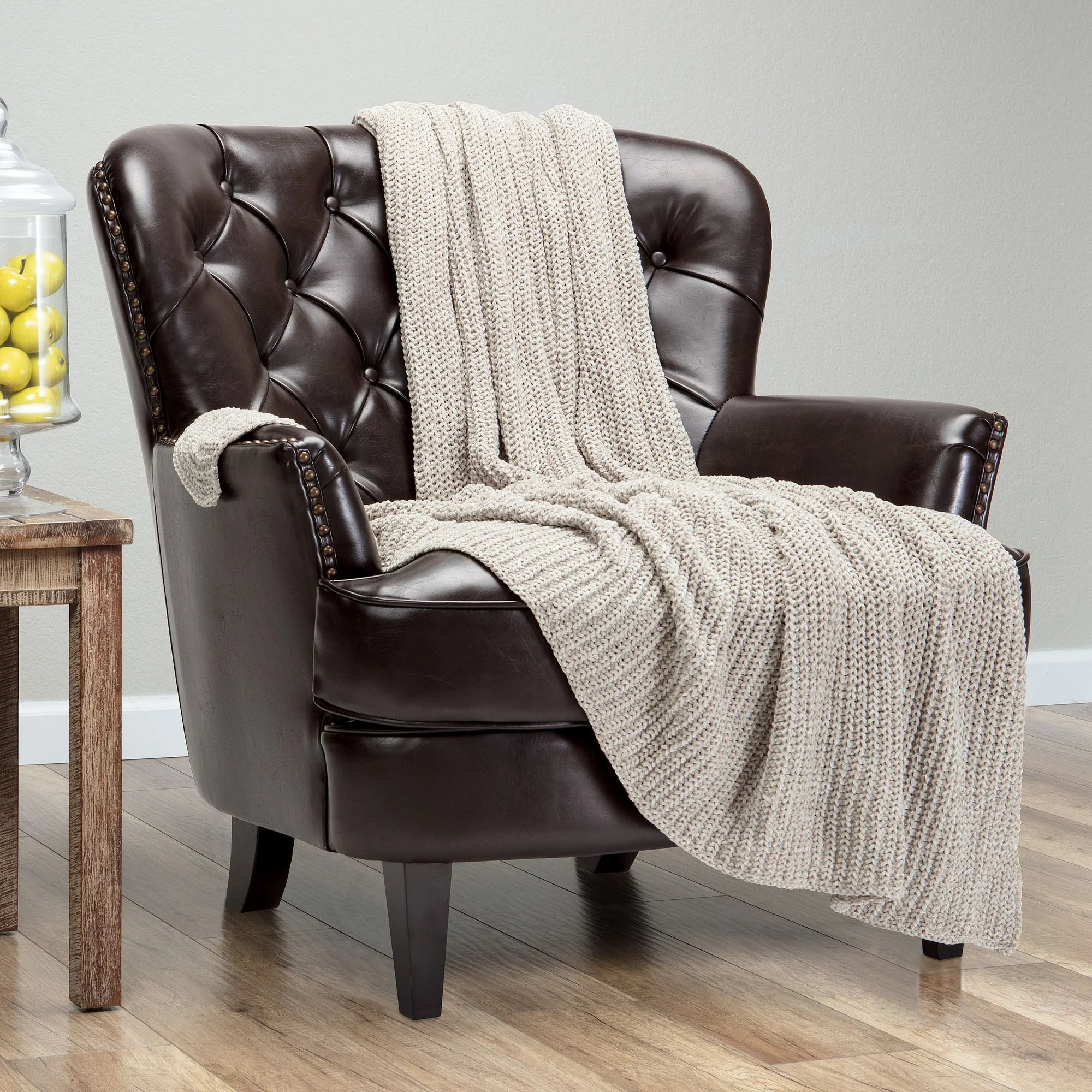 Knit Chenille Throw Blanket