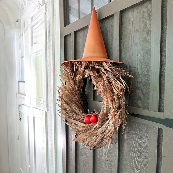 25 Inch Pampas Grass Harvest Wreath